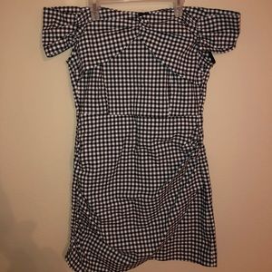 Forever 21 Ruched Gingham Mini Dress